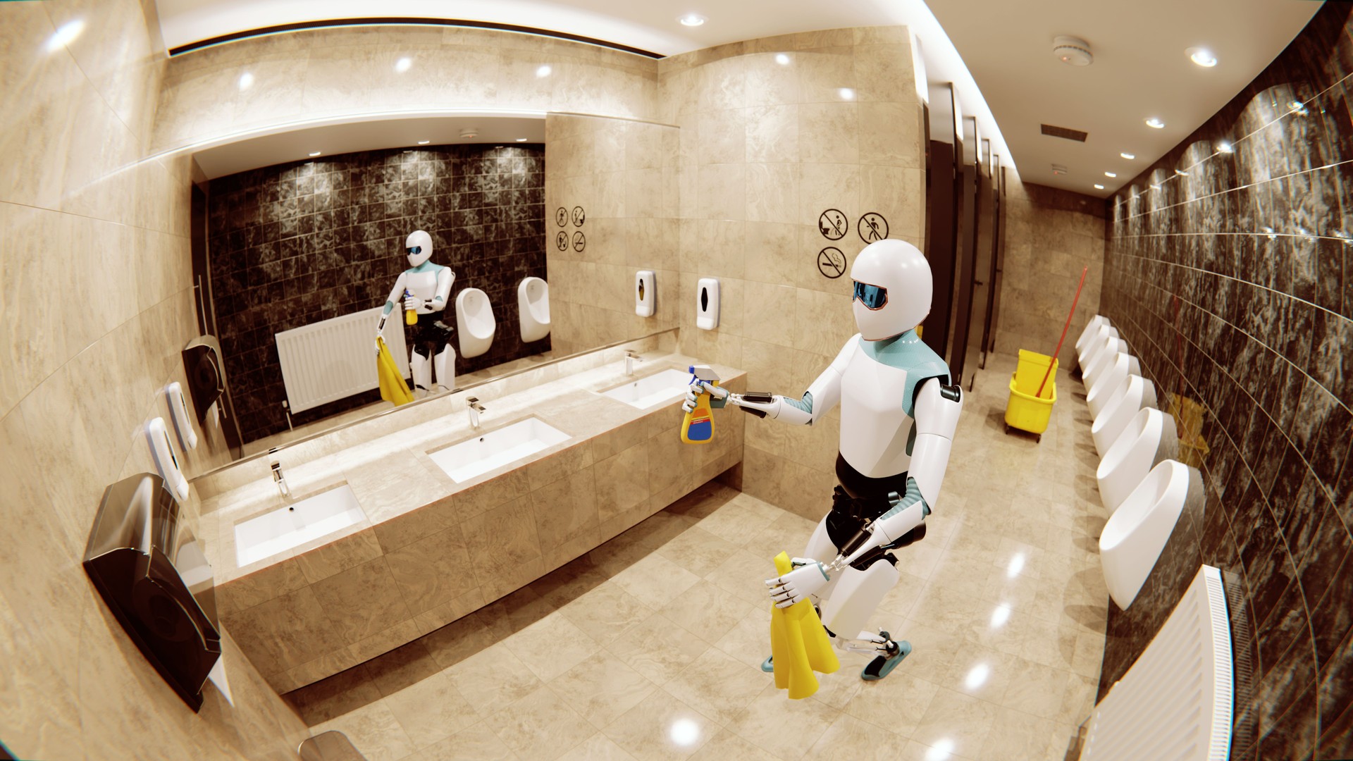 Next-Gen Janitors: Robots Keep Restrooms Sparkling Clean